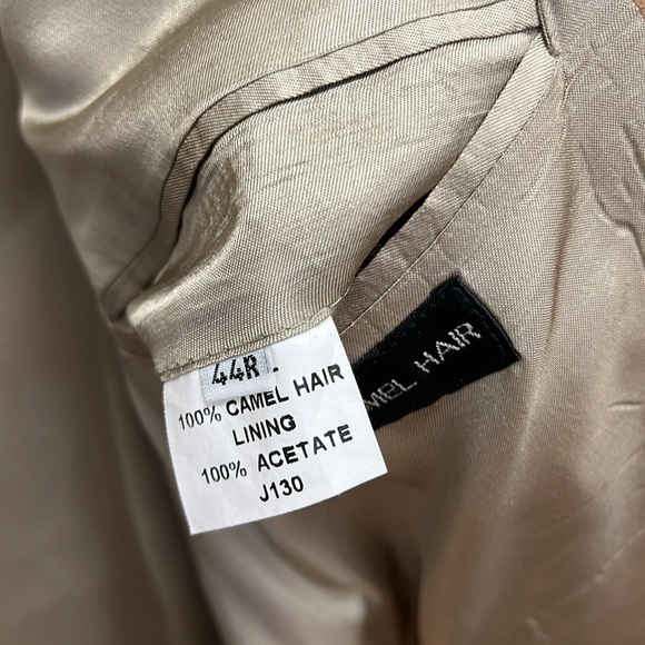 Andrew Fezza Men’s 100% Camel Hair Suit Jacket Size 44 Regular - Picture 6 of 7